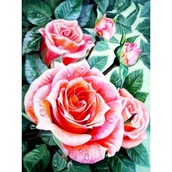 Volle 5D-Diamant-Malerei, hübsche Blumen, DIY-Diamant-Stickerei, Diamant-Mosaik, Kreuzstich-Set, Heimdekoration, Geschenk