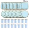 30pcs Disposable Plates Cups Birthday Decoration Disposable Tableware Disposable Party Dish Baby Shower Camping Disposable Cups