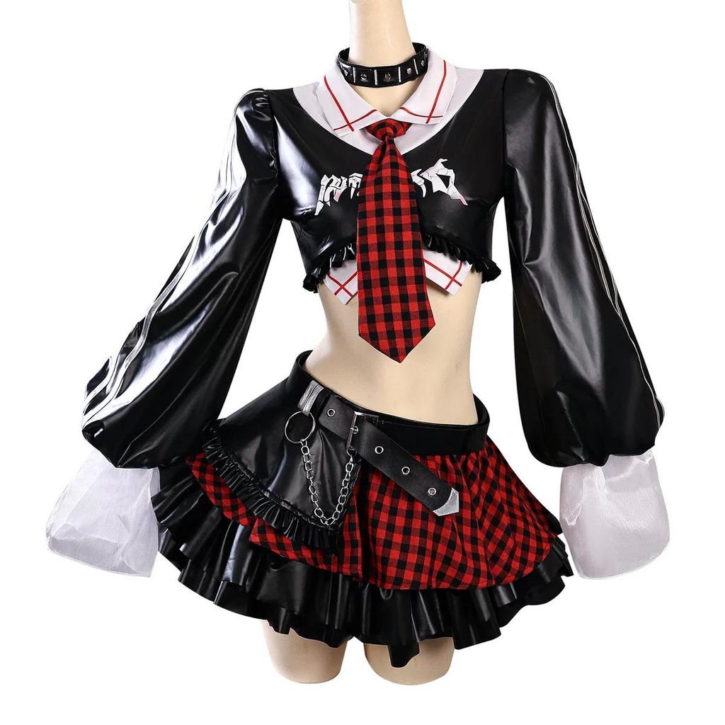 Anime Character Asuka Cosplay Costume, Anime Convention Party Activity Outfit
