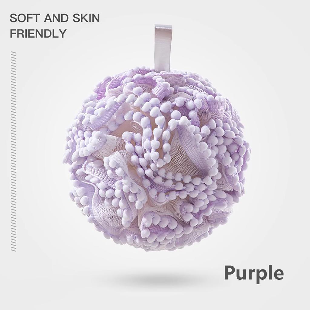 1pc Soft Shower Net Sponge Body Cleaning Brush Puff Exfoliating Scrub Shower Ball Bathroom Accessory Special for Real Hair Wigs
