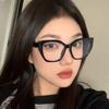 Versatile Clear Lens Cat Eye Glasses Large Frame Lightweight Plain Glasses Anti Blue Light Transparent Eyewear Unisex