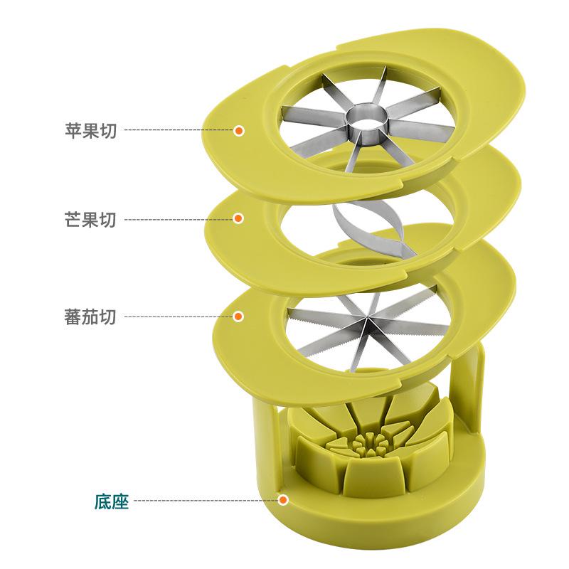 Useful Stainless Steel Multifunctional Vegetable and Fruit Cutting Household Mango Pit Cutter Kitchen Gadget for