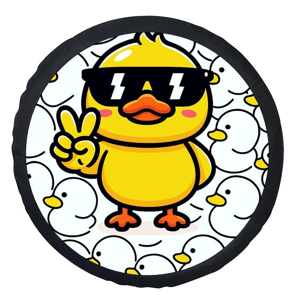 Cool Duck Tire Cover Funny Cartoon Spare Wheel Protector Durable Waterproof for SUV
