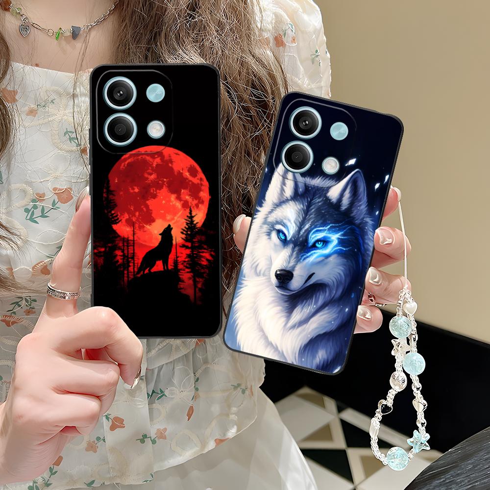 Fashion Wolf Mobile Phone Case for POCO F7 F6 F5 F4 F3 F2 Pro GT C75 C71 C65 C61 C40 Pro Ultra Colorful Printing Cover Cover