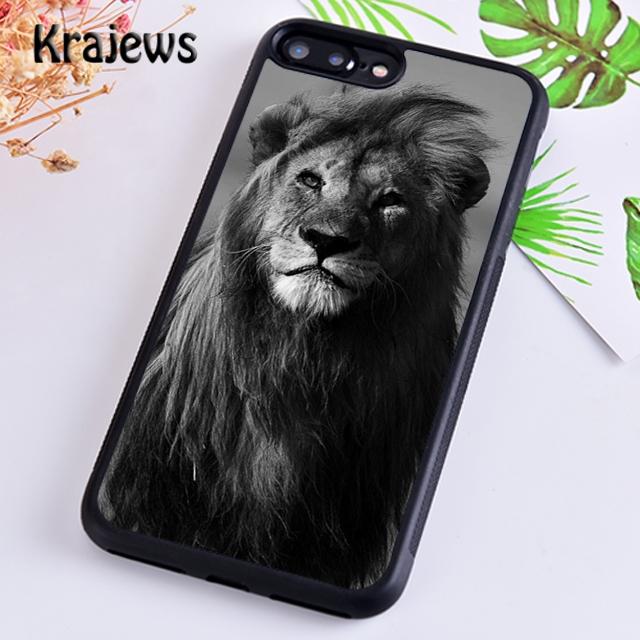 Krajews Big Lion On Stone snow Phone Case Cover For iPhone 17 Air 16 15 14 plus 11 12 13 pro ma Plus coque Fundas