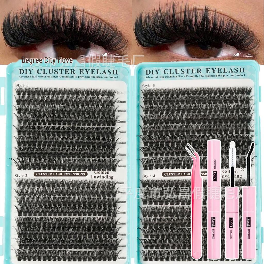 D Curl Cluster Lashes Book: 20D/30D/60D/80D Large Capacity False Eyelashes