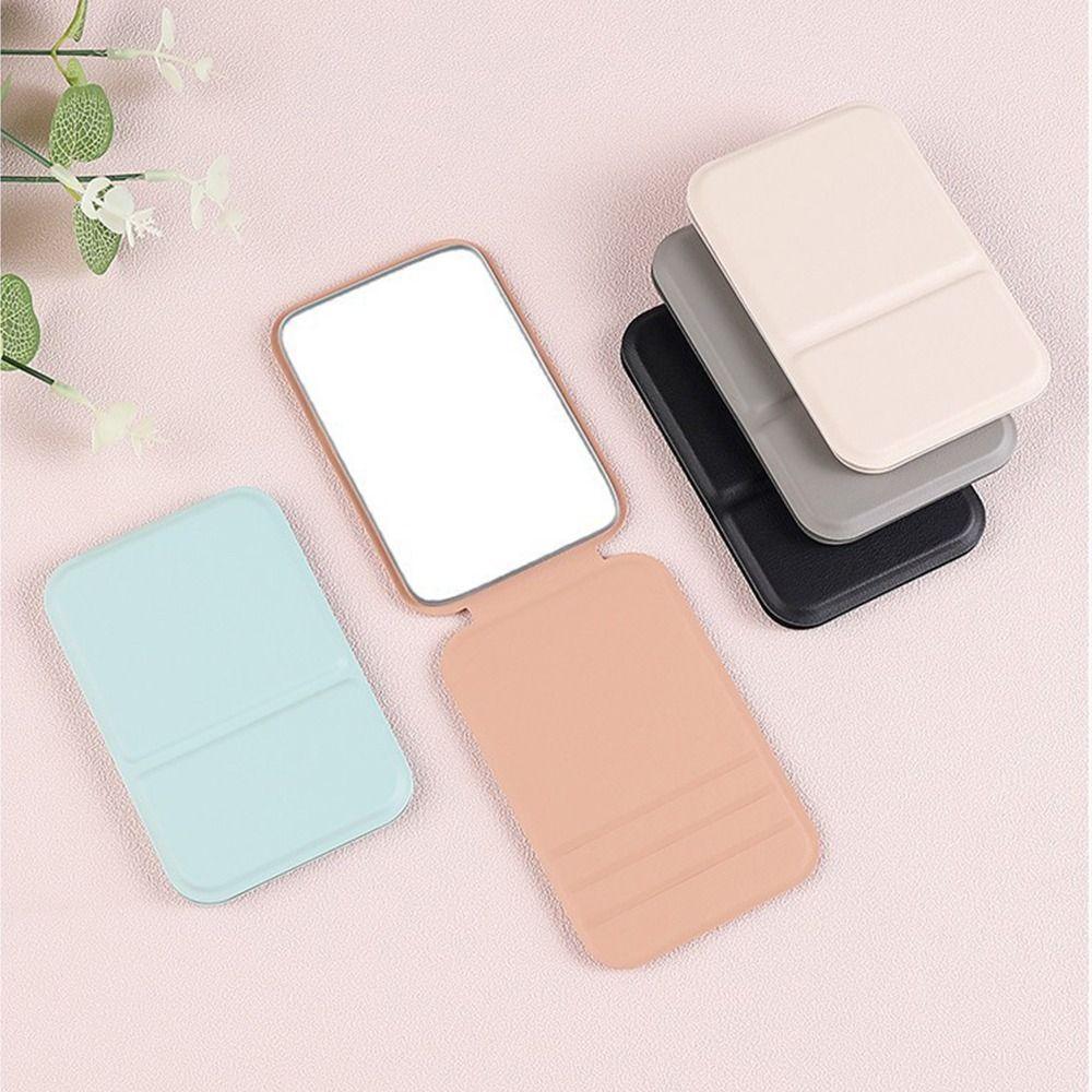 Pu Leather Fold Makeup Mirror Compact Cosmetic Mirror Vanity Mirror  Dormitory