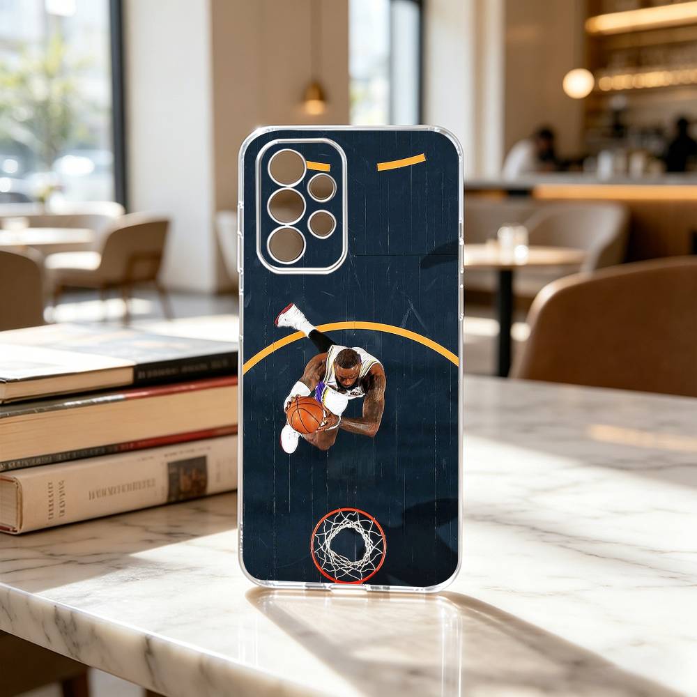 Basketball 23 L-LeBron J-James-S Phone Case Transparent Silicone Soft For Samsung S25,S24,S21,S22,S23,S30,Ultra,S20,Plus,Fe