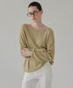 Keullaepeu Linen Boucle Boat Neck Knit_Olive
