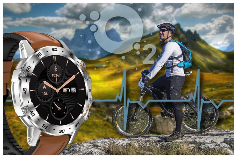 Smartwatch Męski Gravity Gt9-8 - Wykonywanie Połączeń, Ciśnieniomierz (Sg021H)