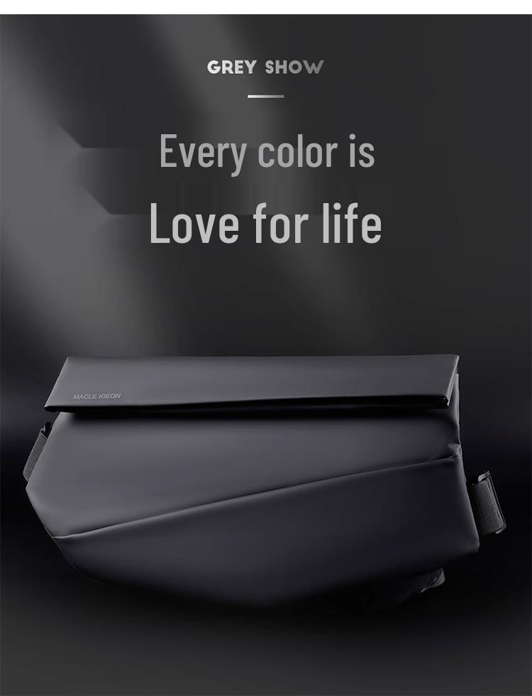 Trendy Men's Waterproof Commuting & Cycling Chest Bag with Large Capacity