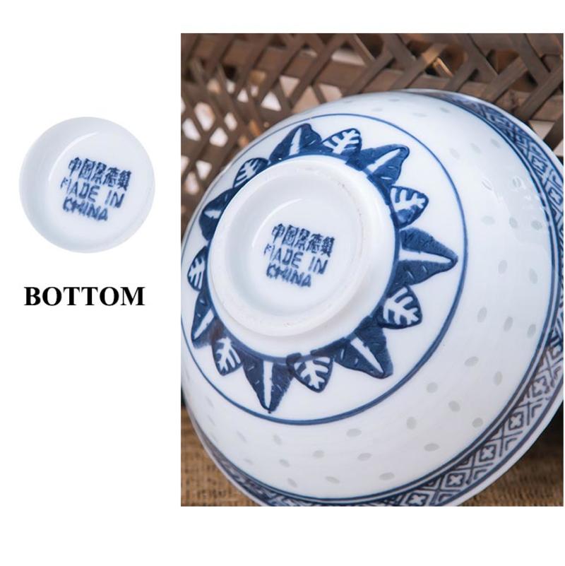 8 Pollici Vintage Vintage Cinese Cinese Porcellana Ciotole Riso Jingdezhen Ceramica Ceramica Ciotole Zuppa Spalla Drago | Ciotole
