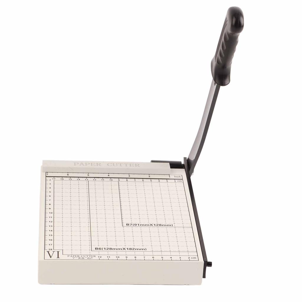 Manual Paper Cutter Accurate Clean Cutting A5 Paper Trimmer with Arc Handle Positioning Ruler for School Office Steel