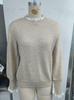 European-American Chic Knit Pullover with Lace Trim - Women's Autumn/Winter Long Sleeve Sweater