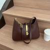 Bag Women 2025 New Solid Color PU Underarm Bag Commuter Messenger Bag