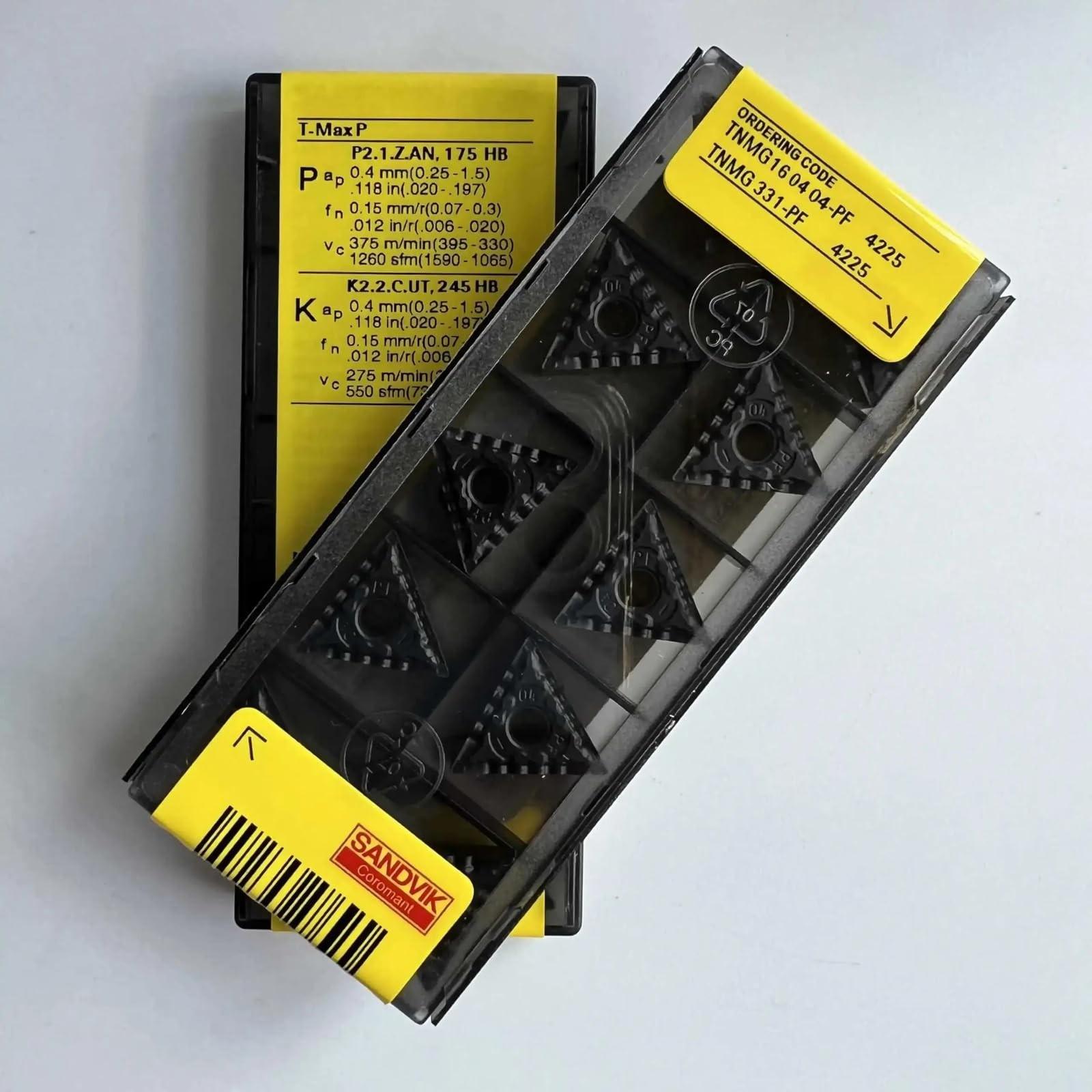 

Original Sandvik / TNMG160404-PF 4225 /Carbide CNC Blade 10 PCS