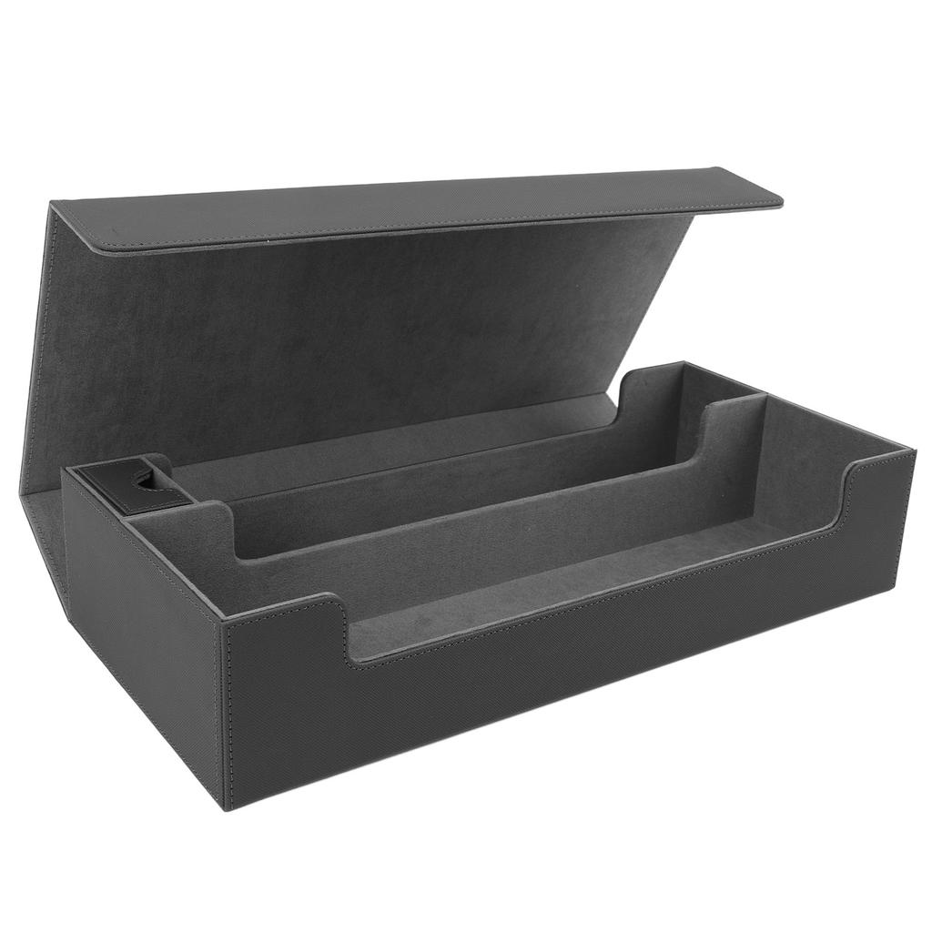 Caixa de Armazenamento de Cartas Couro PU Fecho Magnético Estojo para Deck de Cartas com Gaveta para Mais de 550 Cartas de Jogo