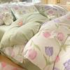 Bedding Four-piece Set Printed Skin-friendly Water Wash Sheets Quilt Cover Pillowcase Set