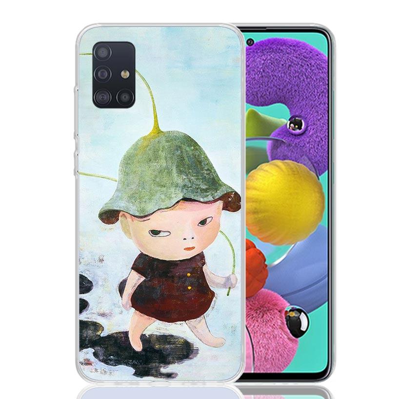 Y-Yoshitomo Nara Phone Case For Samsung Galaxy A52 A32 A22 A12 A02S A50S A30S A51 A31 AA71 Note 20 Ultra 10 S10 Plus Galaxy A52