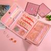 Book Design Jewellery Storage Bag Foldable Jewelry Roll Case  Rings/Necklace/Earrings
