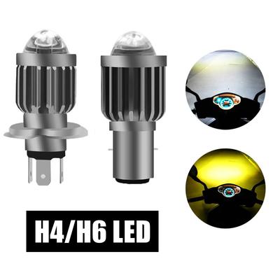 H4 H6 Motorradscheinwerfer LED-Scheinwerfer Nah Fern Integriertes Modifiziertes Licht Zwei Drei-Krallen-Lampe Universelle Zusätzliche Scheinwerferbirnen