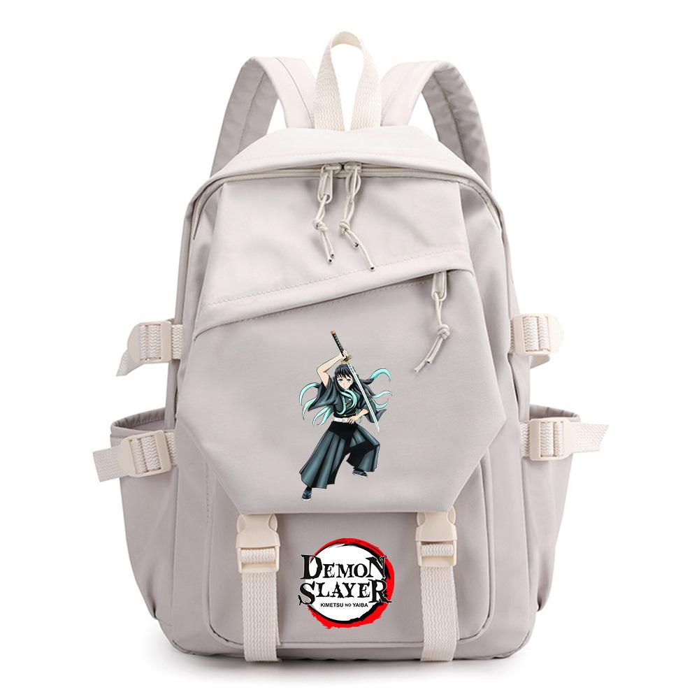 Sac à dos imprimé Demon Slayer pour adolescent étudiant Rentrée scolaire Sac à livres Femme Grande capacité Imperméable Sac de voyage