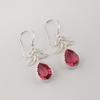 Pink Tourmaline Gemstone 925 Sterling Silver Dangle Earrings For Women 1.84" CE-27-2