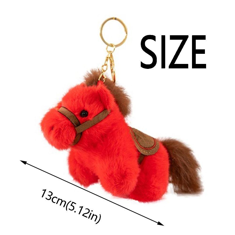 Lifelike Mini Horse Pendant Cute Plush Horse Doll Pendant Festive Decor
