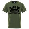 Made In 1962 Aged To Perfection Tee Clothes Hip Hop Breathable Cotton T Shirt Short Sleeve Tops Summer Streetwear T-Shirt