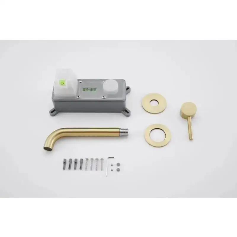 Wall Mounted Concealed Brass Bathroom Basin Faucets Embedded Cartridge Basin Mixer Sink Faucet Washbasin Tap Hot Cold Water Tap