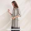 Zhaojun Mulberry Silk Tie-Waist Printed Midi Dress