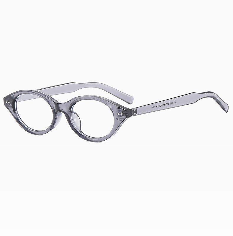 Small Oval Clear Lens Glasses Cute Candy Color Cosplay Costume Decorative Glasses Computer Spectacles Women