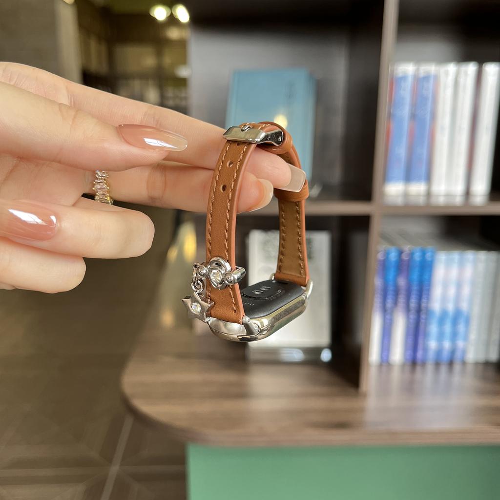 Bling leather For XIAOMi Band 9 Strap For Mi Band 8 New Design Bracelet for xiaomi Smart Band 10 NFC Wristband Mi 8 Accessories
