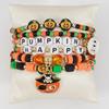 Halloween Bracelet Corn Pirate Ghost Pendant Polymer Clay Beaded Stretch Bracelet Party Holiday Jewelry 6pcs