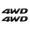 Generic 2pcs 4WD 3D Metal Car Sticker Emblem Badge Decal