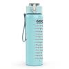 1PC You Say God Says Text Print 750ml Color Plastic Sports Water Bottle Leakproof Flip Straw Lid Suitable for Sports Office Home Use
