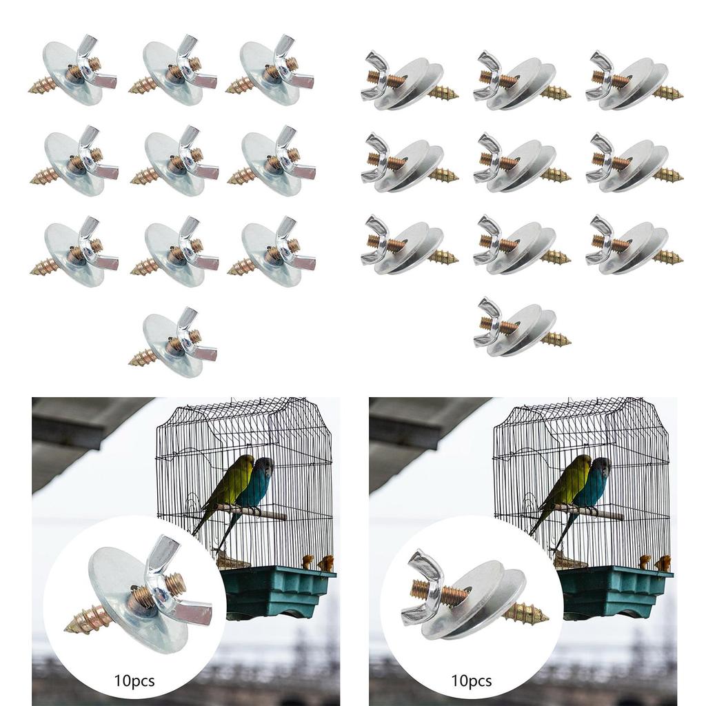 10Pcs Bird Perches Fitting Screws Nut Kits M5*30 for Rack Exercise Platform
