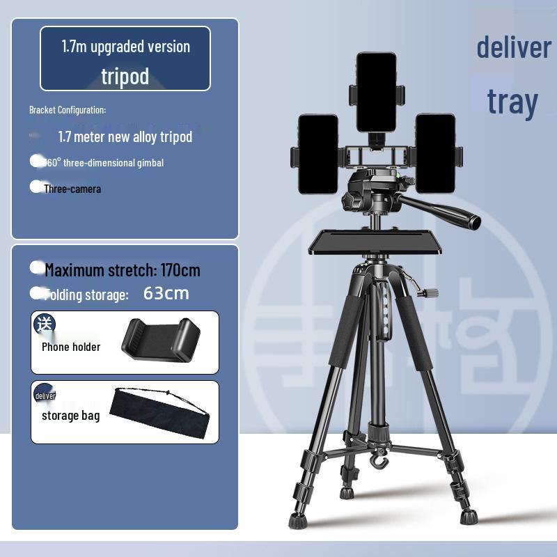 2025 Universal Phone Holder & Tripod Set for Live Streaming & Dual-Position Camera Use