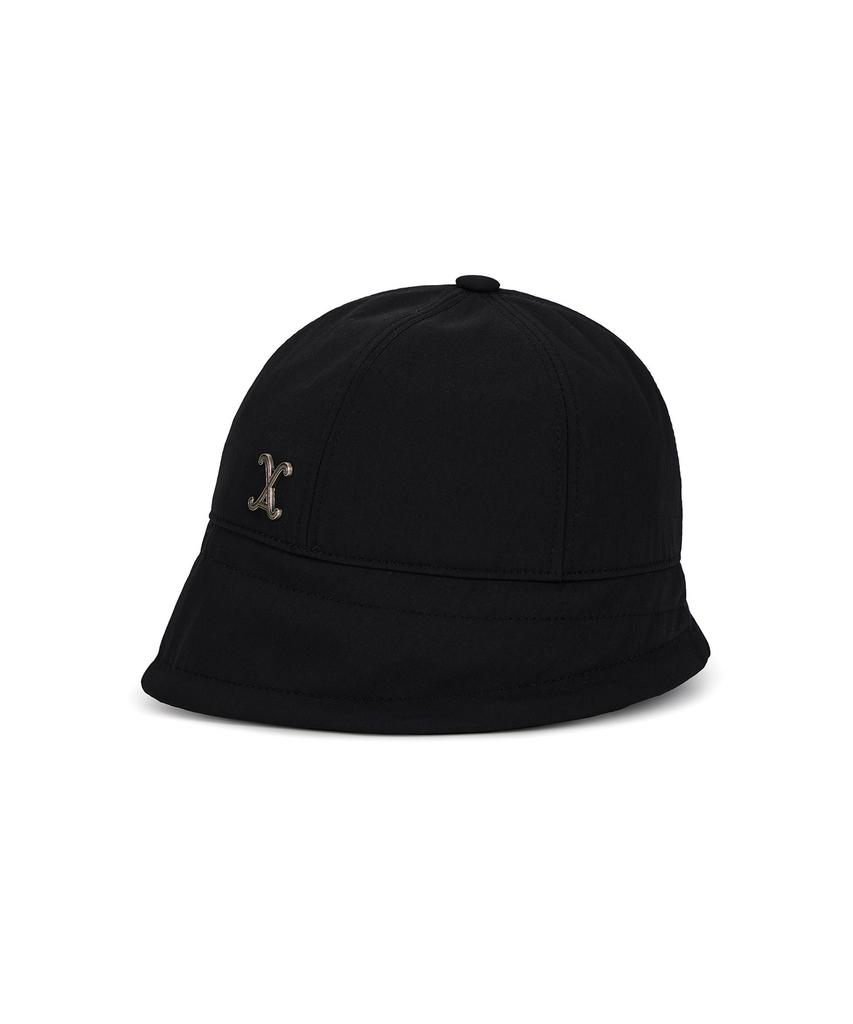 Bajal Va Curved Studded Nylon Bonnet Hat Black