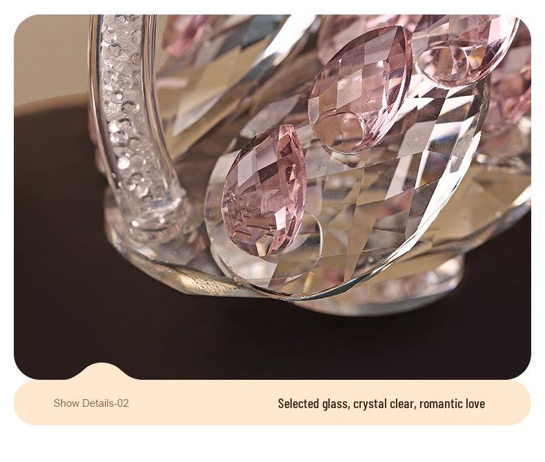 Swan Crystal Wedding Souvenir - Elegant Decor Gift for Couples & Friends