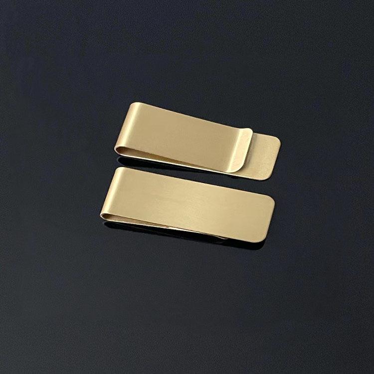 Customizable Brass Money Clip Wallet Notebook with Logo Option