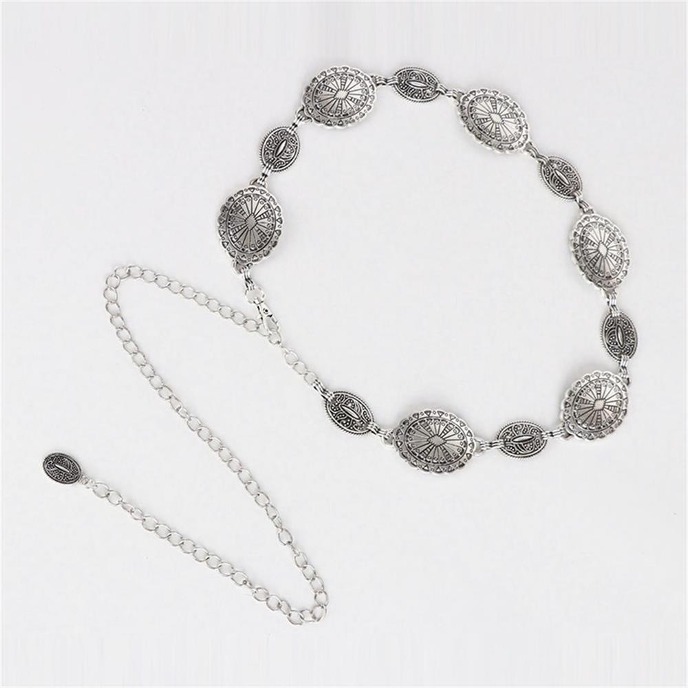 Bohemian Ethnic Metal Waist Chain for Women - Retro Style Accessory for Dresses and Shirts