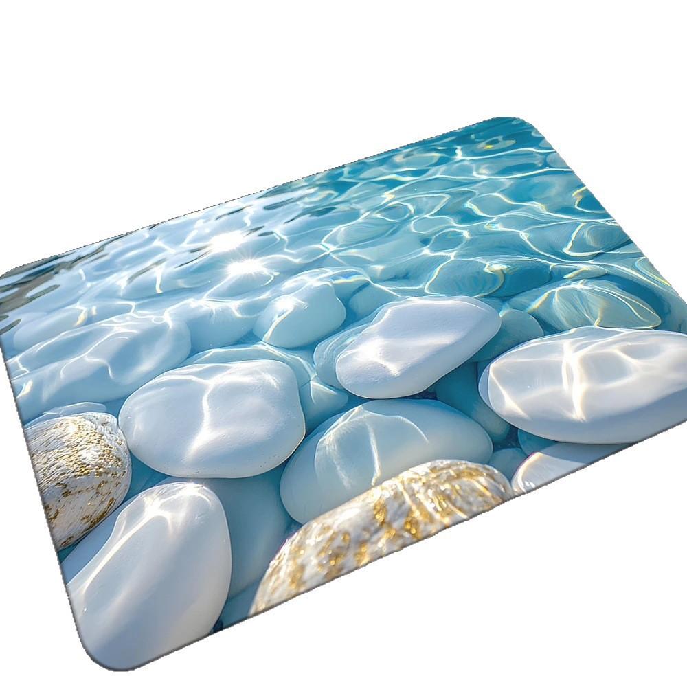 Ocean Pebble New Diatom Mud Bathroom Toilet Door Water Absorption Non-slip Foot Pad