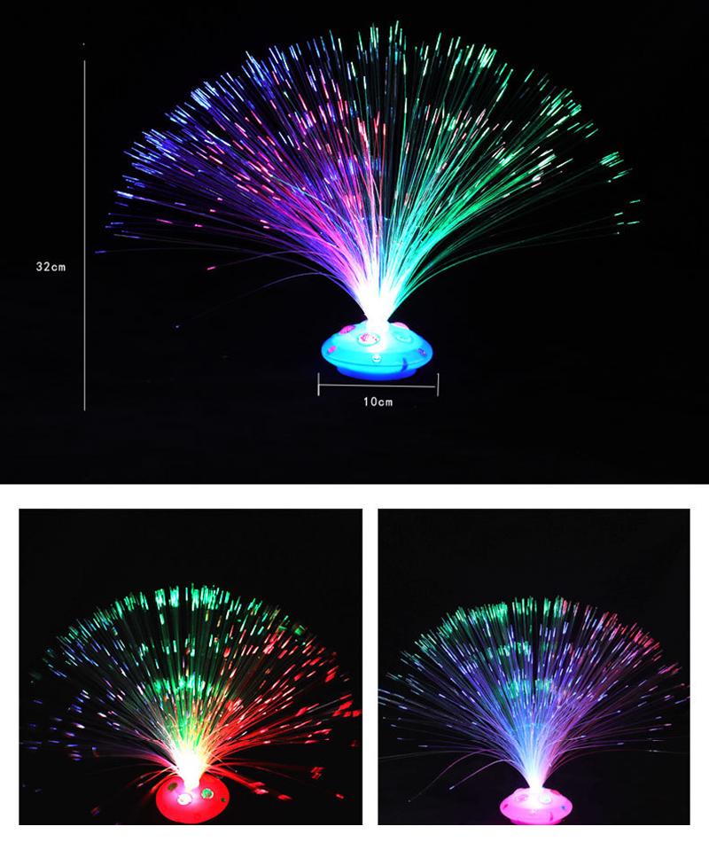 Barevné světlo z optických vláken LED Noční lampa Sváteční Vánoce Svatební dekorace Hvězdy svítí ve tmě Děti Hračky Noční lampy