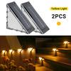 Outdoor Solar Railing Lights Deck Stair Waterproof Lamp for Garden/Pathway, Warm White Step Decoration Light with Auto Sensor