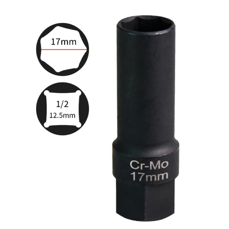 Socket Wrench 7 Angle Sleeve Adapter 1/2in Square Connection Spanner Conveter Ratchet Tool Tire Removal Tool Wrench