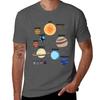 Solar System Planets Earth & Sun Design T-Shirt Lightweight Running Sports T-Shirt
