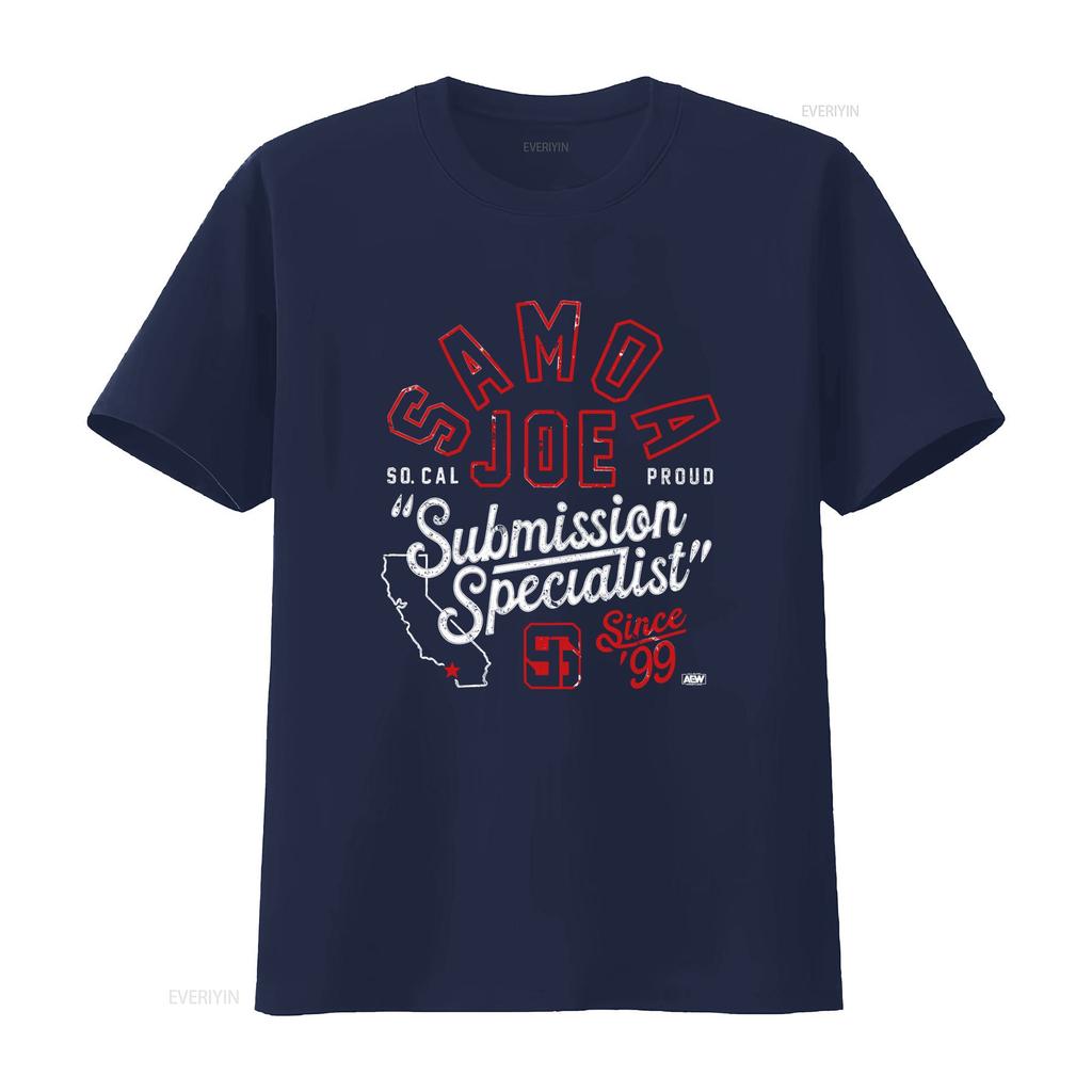Samoa Joe Submission Specialist T-Shirt AEW Offiziell So Cal Stolz Seit 99 Vintage Gewaschen Atmungsaktives Oberteil Für Den Alltag