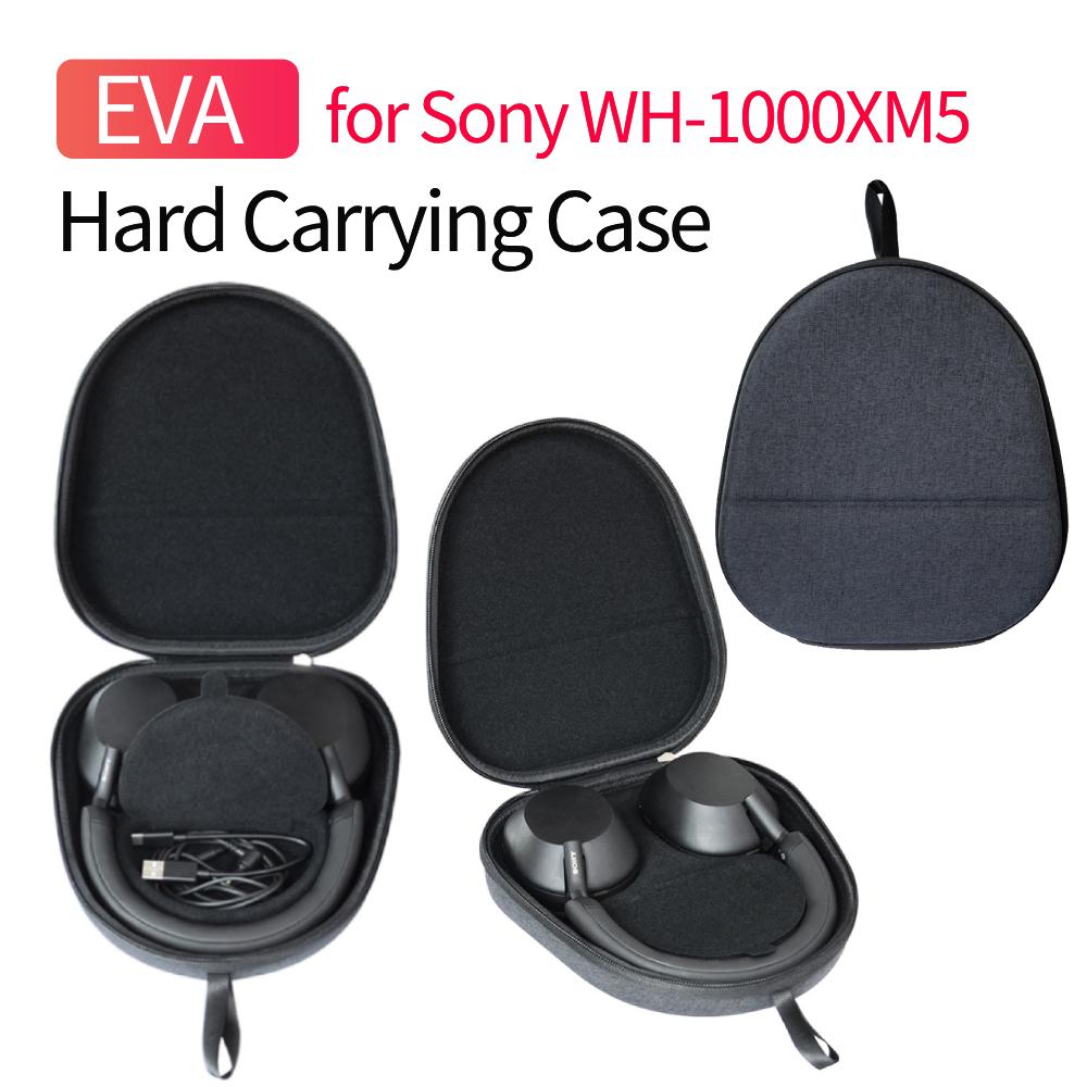 Custodia rigida per cuffie Sony WH-1000XM5, antiurto, portatile, sacca protettiva antigraffio per Sony WH-1000XM5 nero