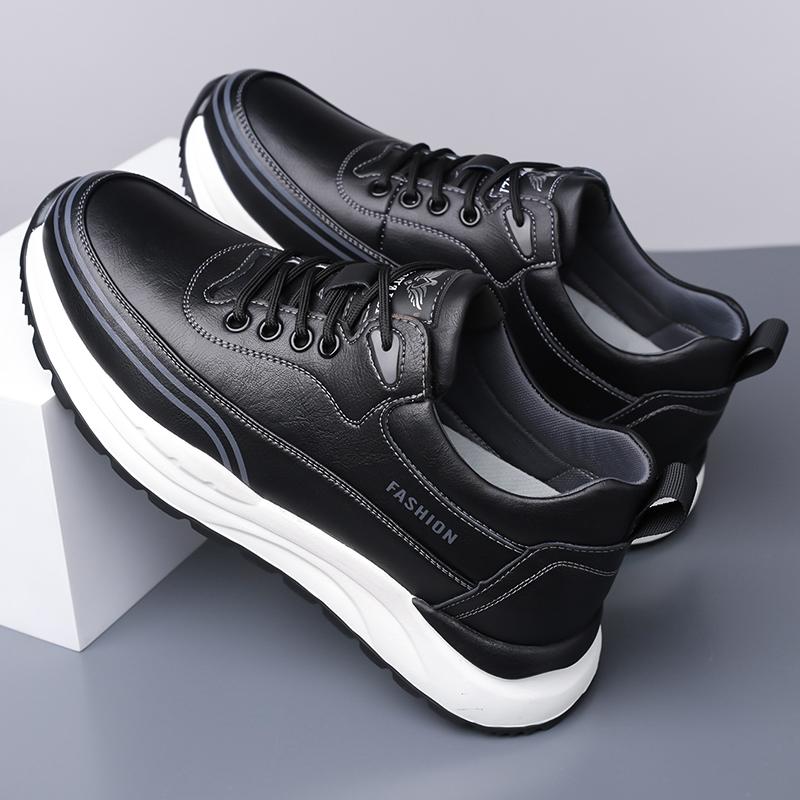 

Genuine Leathe Men Sports Shoe Lace Up Casual Sneakers Non-slip Training Footwear Leisure Male Treking Footwear Walking Trainers 44